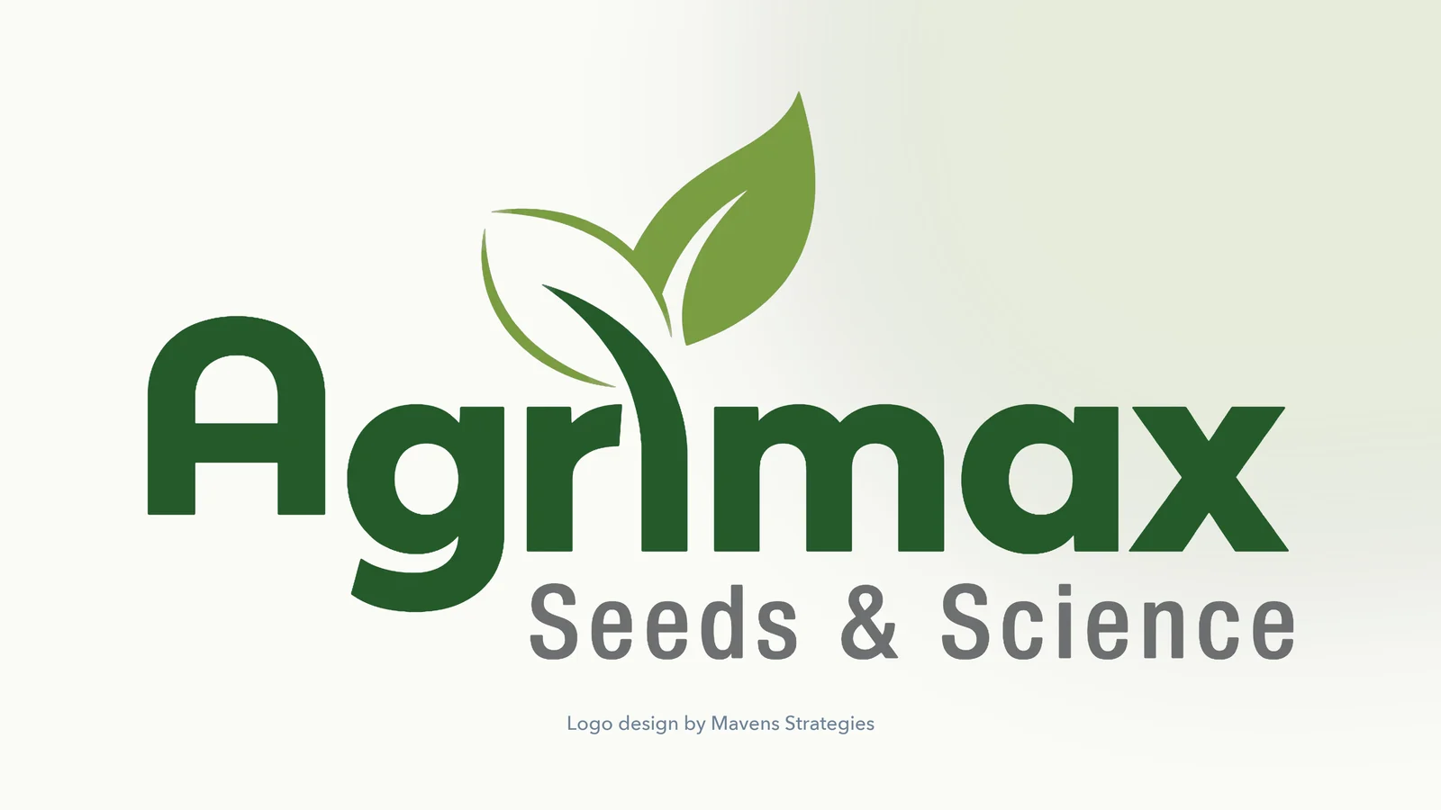 Agrimax Seeds & Science logo: green seedling sprouting from the letter i in a bold dark green wordmark with grey tagline