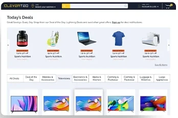 CleverTEQ today's deals page design with product carousel and categories