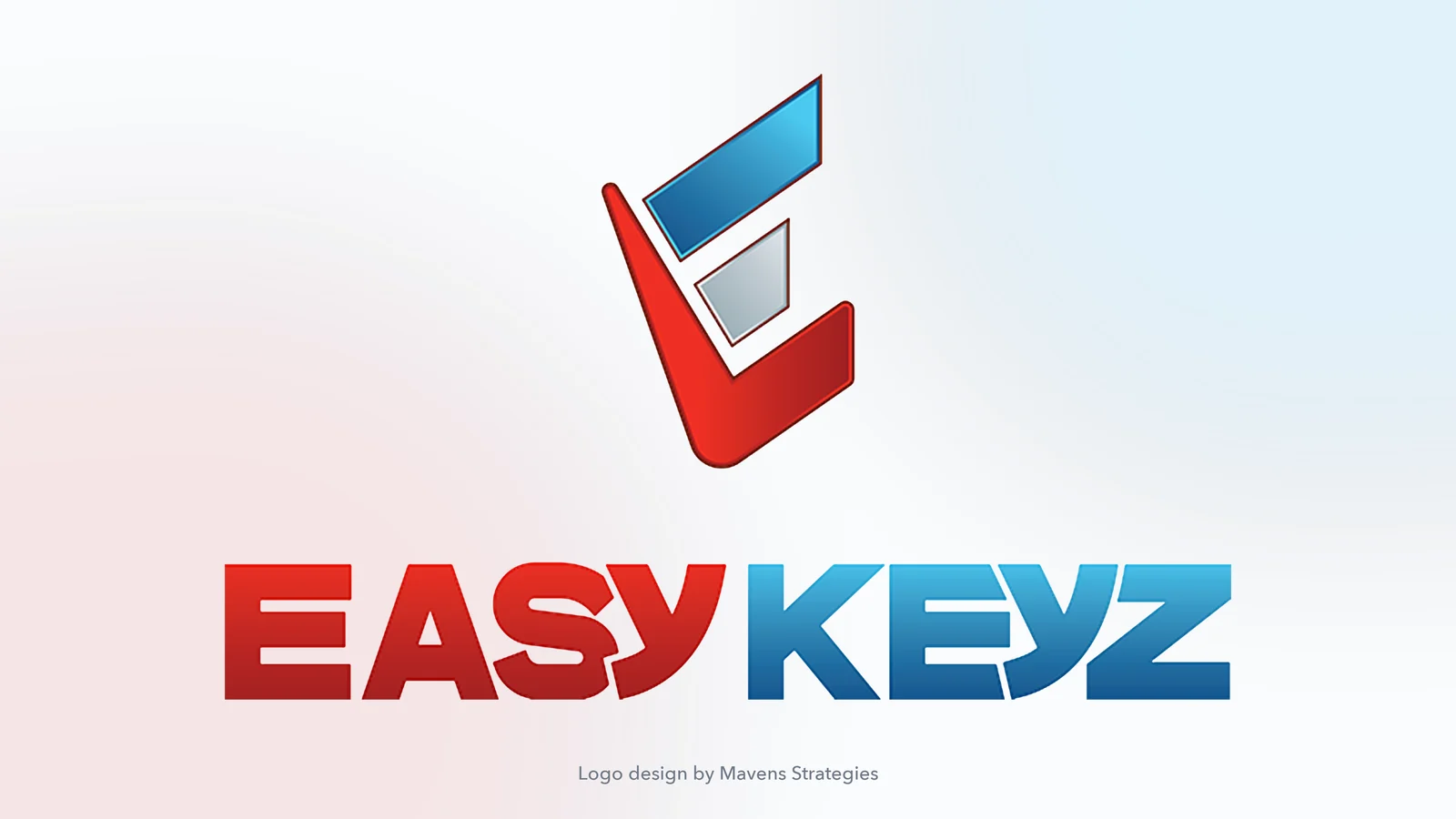 EasyKeyz logo: red check-mark E with blue and silver key-shaped bars above the EASY KEYZ wordmark in red and blue
