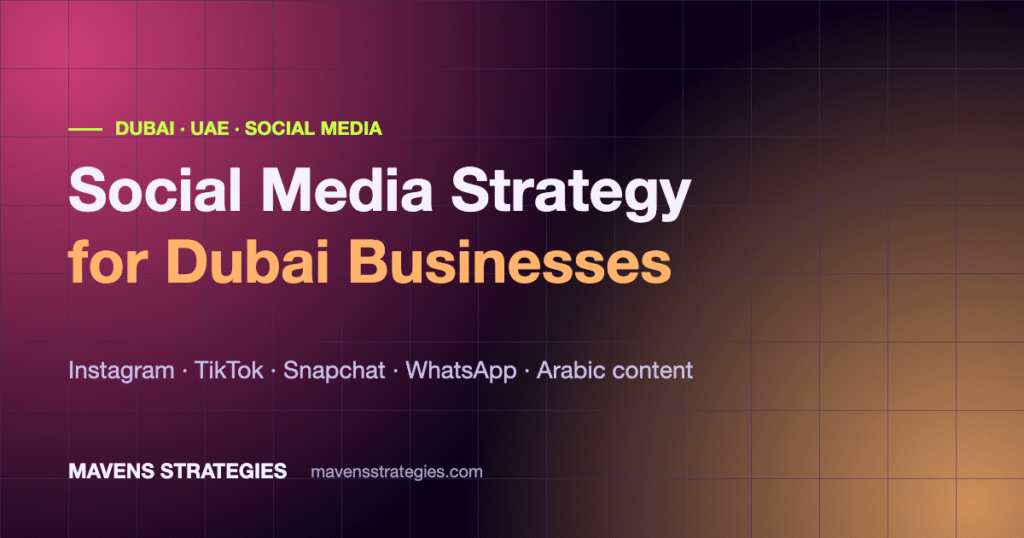 Social media marketing strategy for small businesses in Dubai showing Instagram, TikTok and Snapchat growth